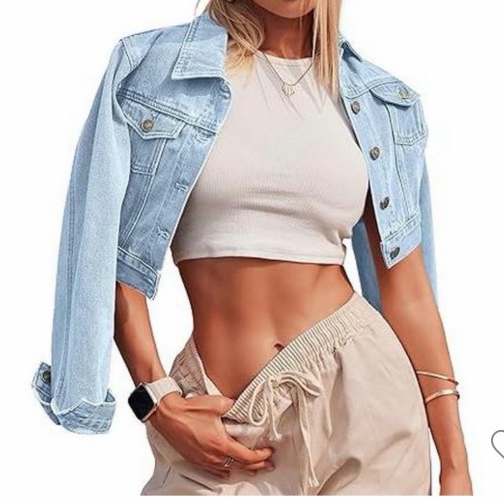 NWT Zeagoo Women's Light Blue Jean Jacket MS5